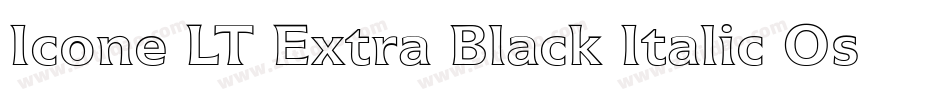 Icone LT Extra Black Italic OsF字体转换